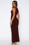 Shes Back Maxi Dress Burgundy