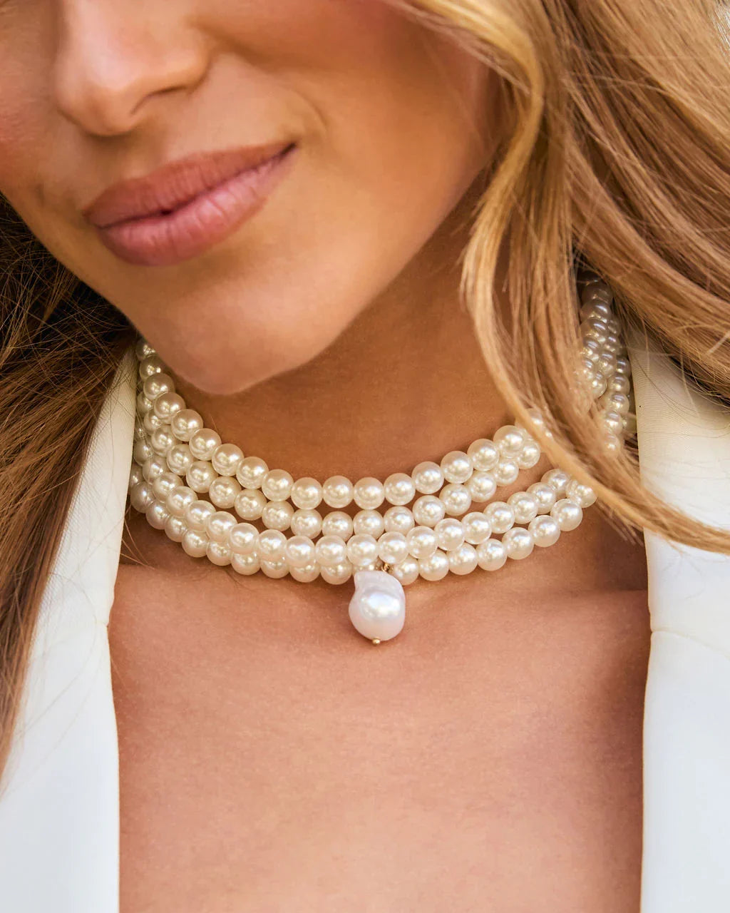 Precious Day Layered Pearl Necklace