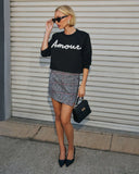 Signed Love Pearl Embellished Pullover Sweater