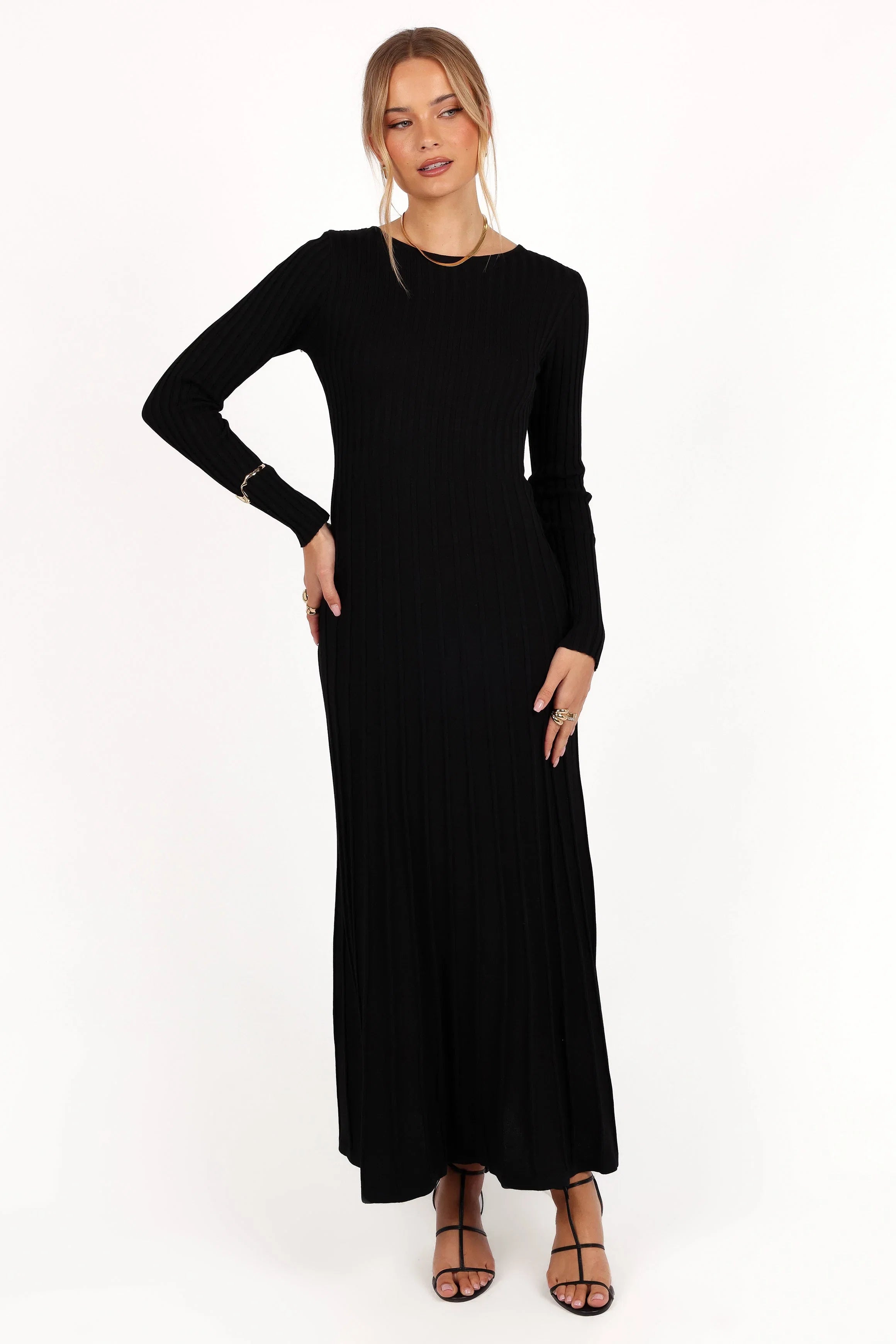 Alison Long Sleeve Maxi Dress Black