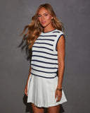 Luce Striped Sleeveless Top