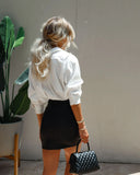 Rock Roll Faux Leather Skirt