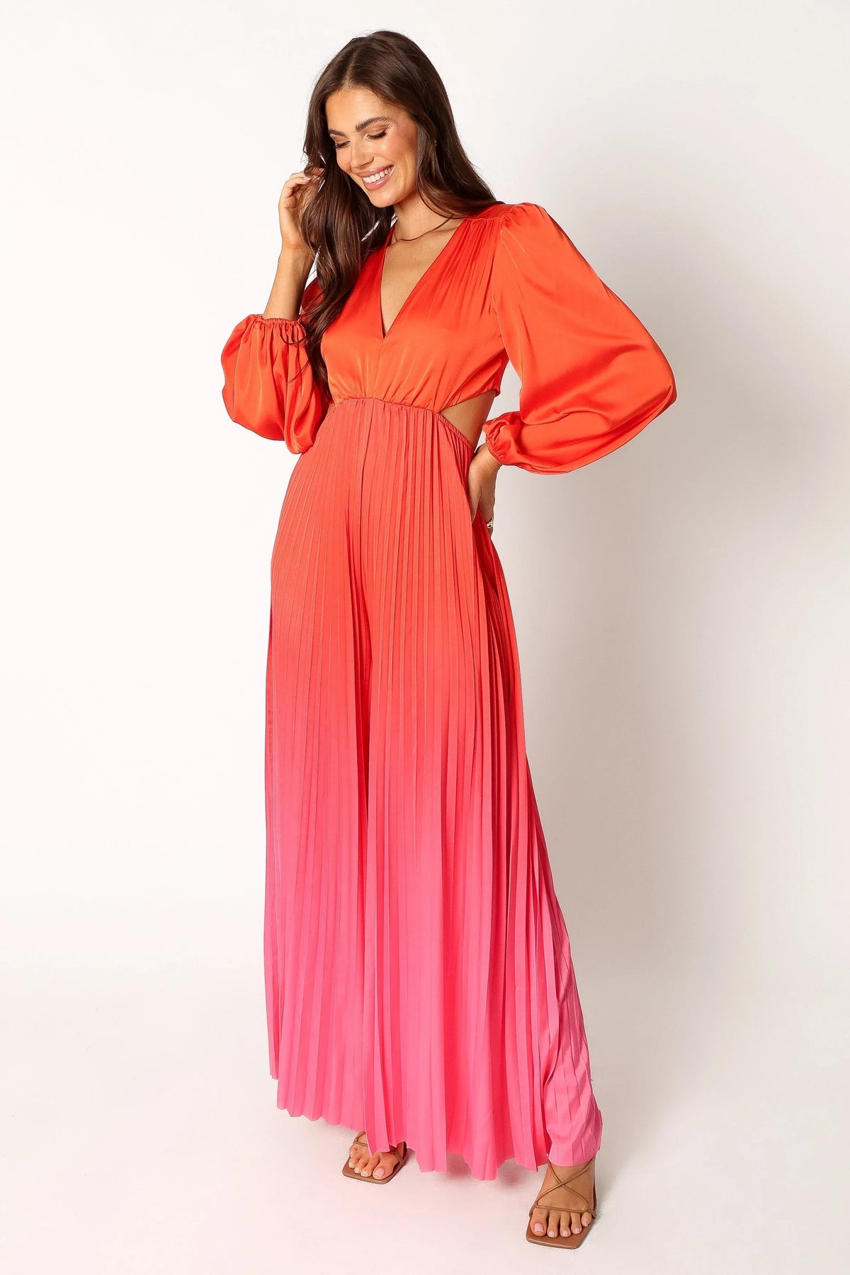 Krista Gradient Jumpsuit Red