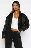 Changing Faces PU Jacket Black