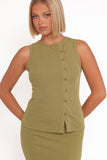 Adeline Two Piece Set Olive Green