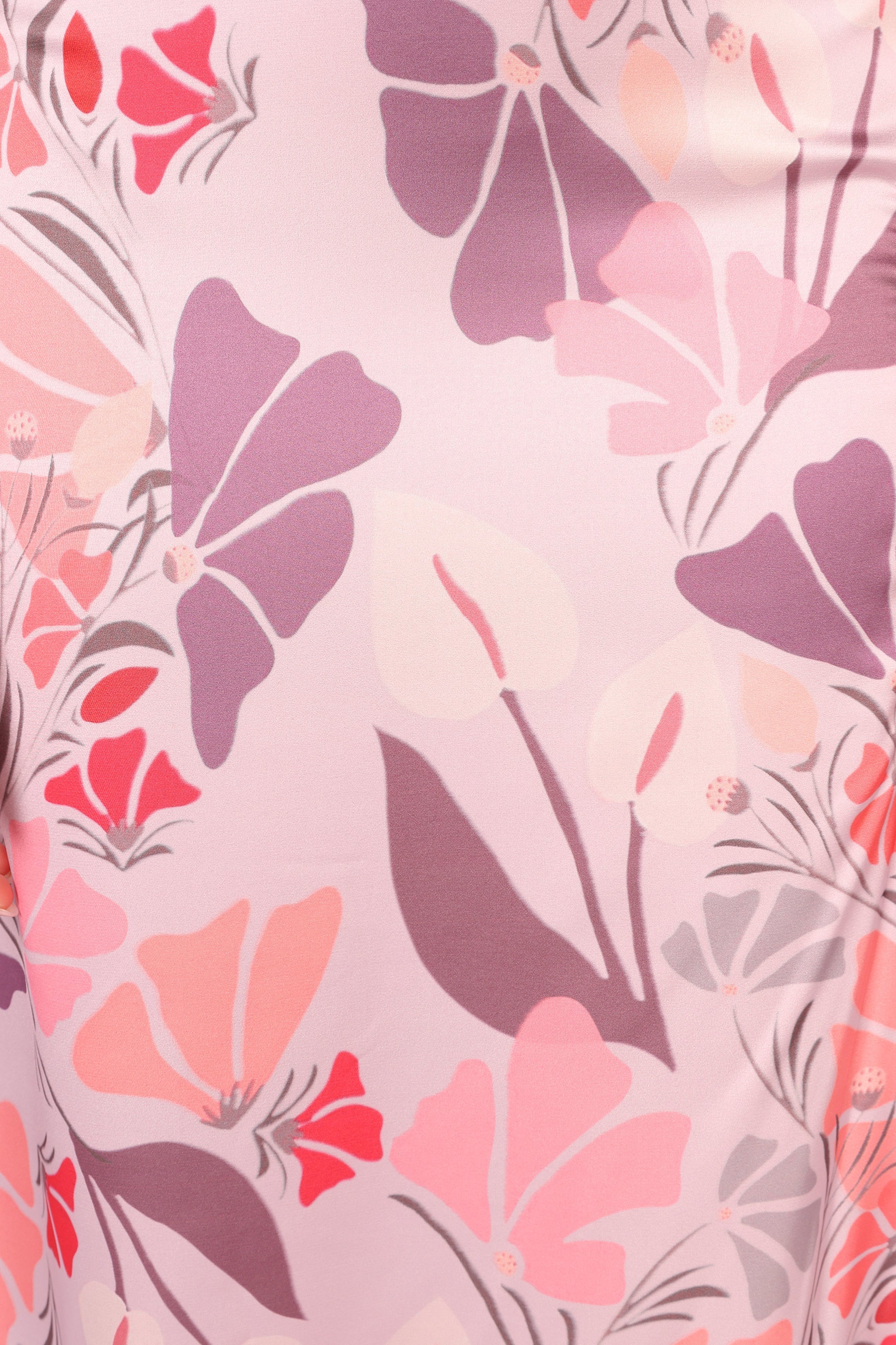 Amelia Halterneck Maxi Dress Pink Floral
