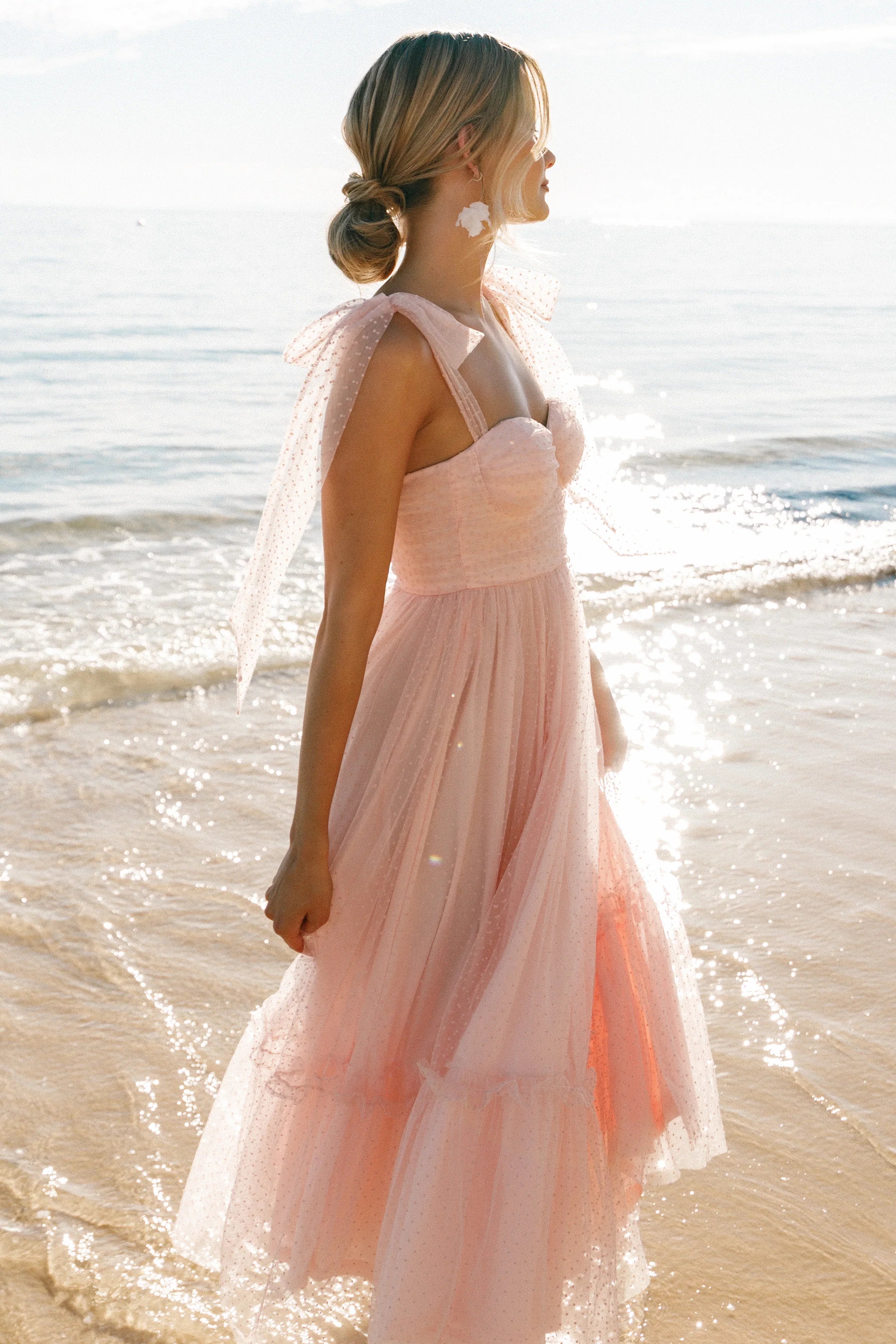 Floret Midi Dress Petal Pink