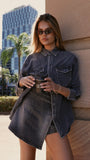 Rollas Classic Denim Shirt Black Stone