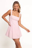 Althea Mini Dress Pink Gingham