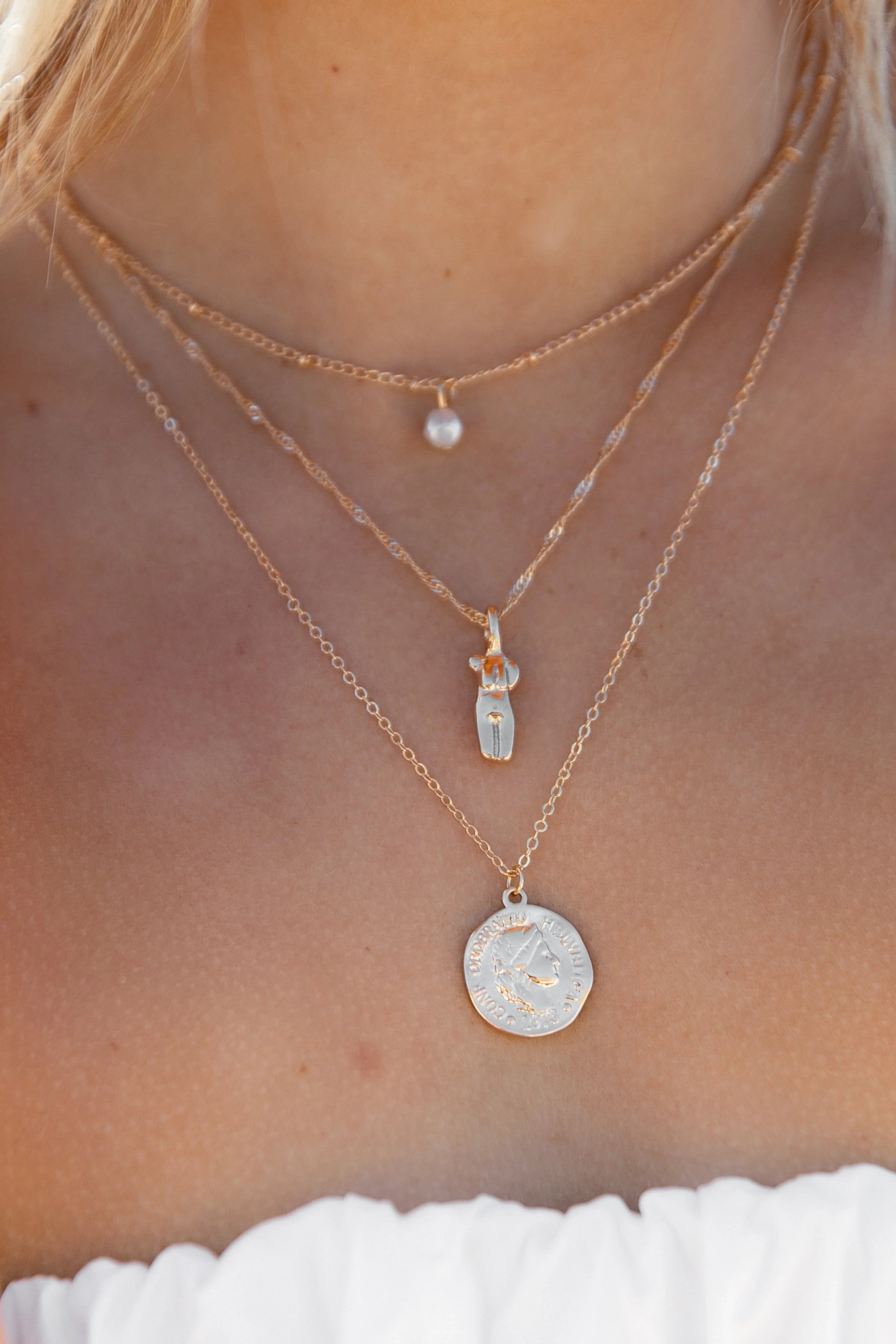 Enchante 5 Layer Necklace Set Gold