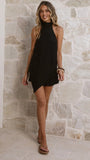 Margot Halter Top and Shorts Set Black
