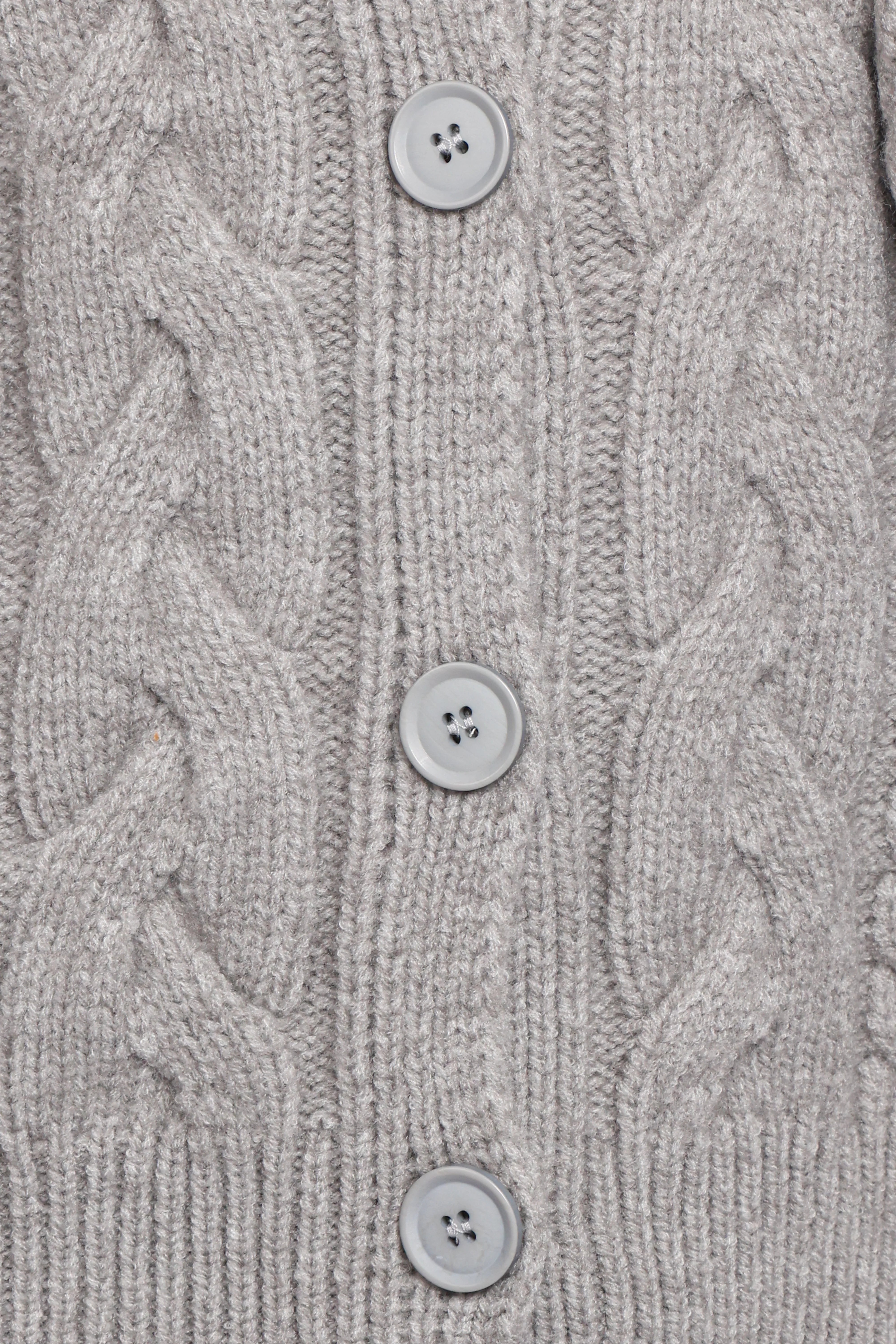 Nika Cable Knit Cardigan Grey