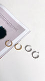 Twist Hoop Earrings Silver
