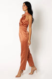 Maya Halter Jumpsuit Brown