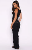Pillow Talk Club Straight Leg Pants Black