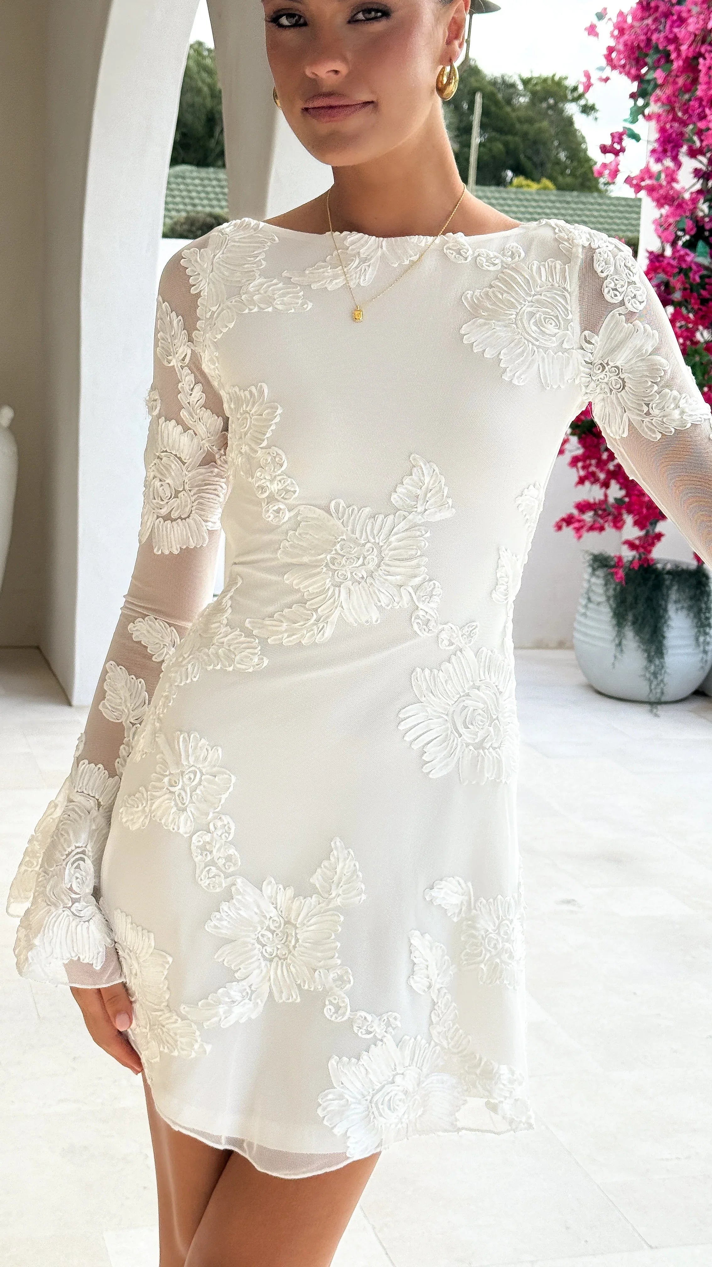 Lanesia Mini Dress White