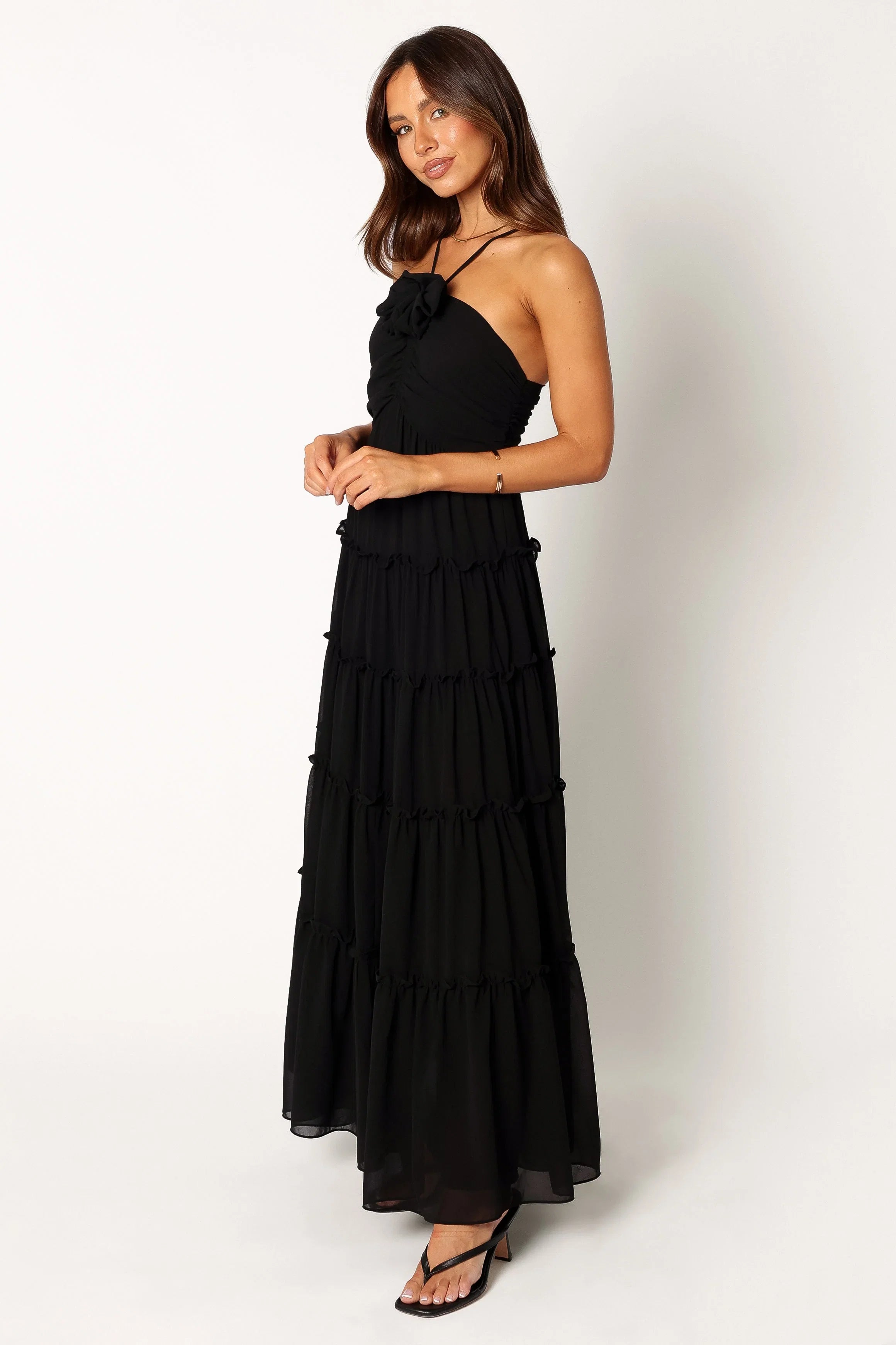 Dottie Halterneck Maxi Dress Black