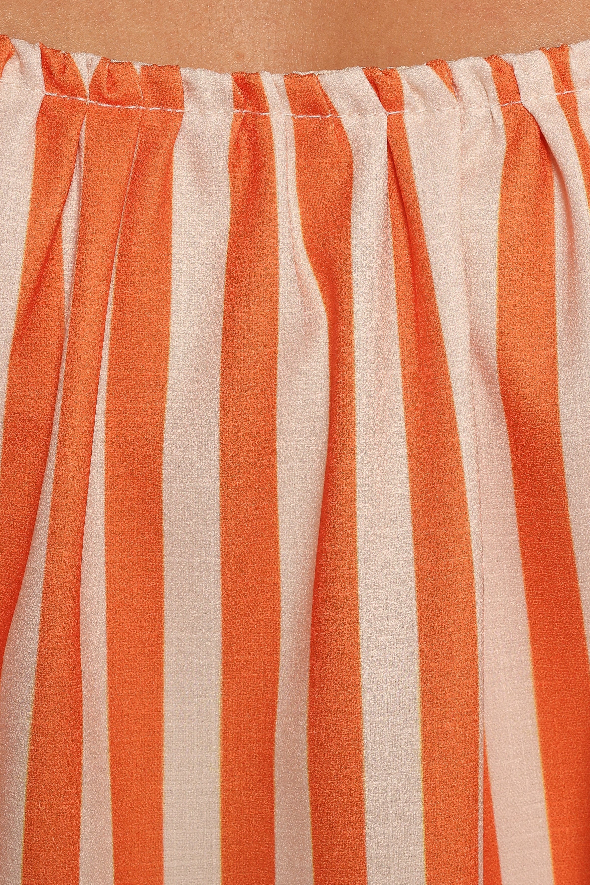 Lumina Maxi Dress Orange Beige Stripe