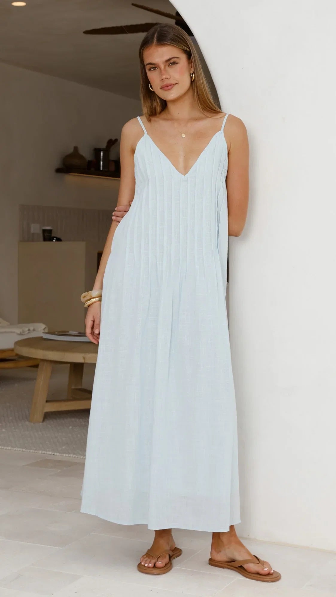 Aspen Maxi Dress Baby Blue