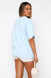 With Love Romance Oversized Tee Baby Blue