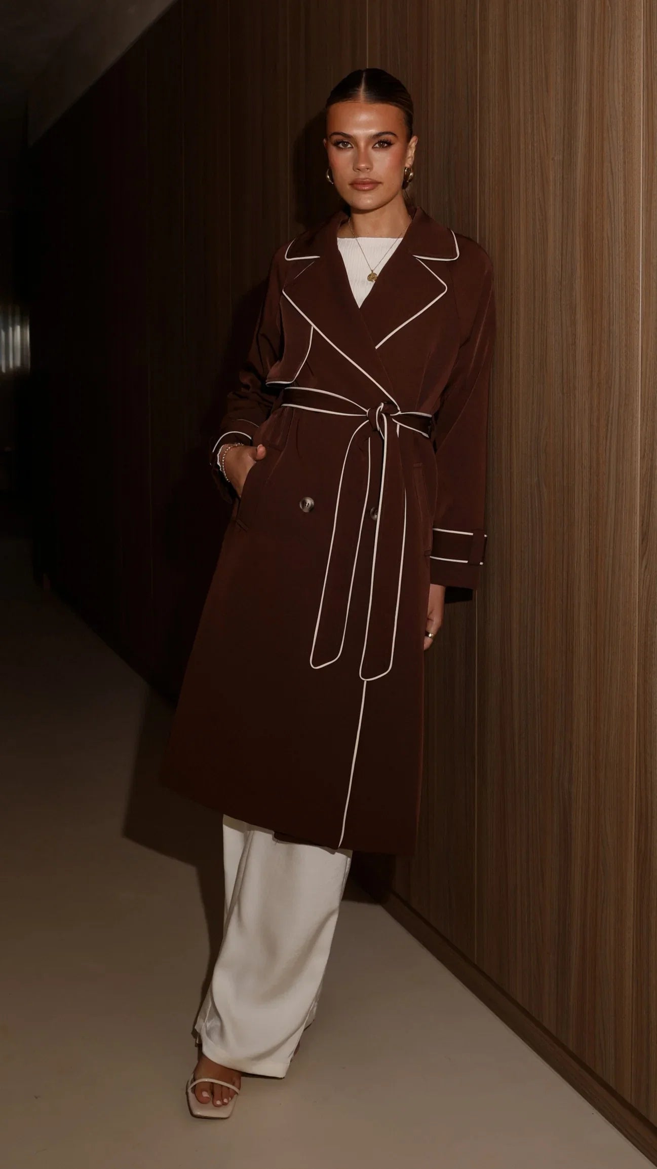 Blanca Trench Coat Espresso
