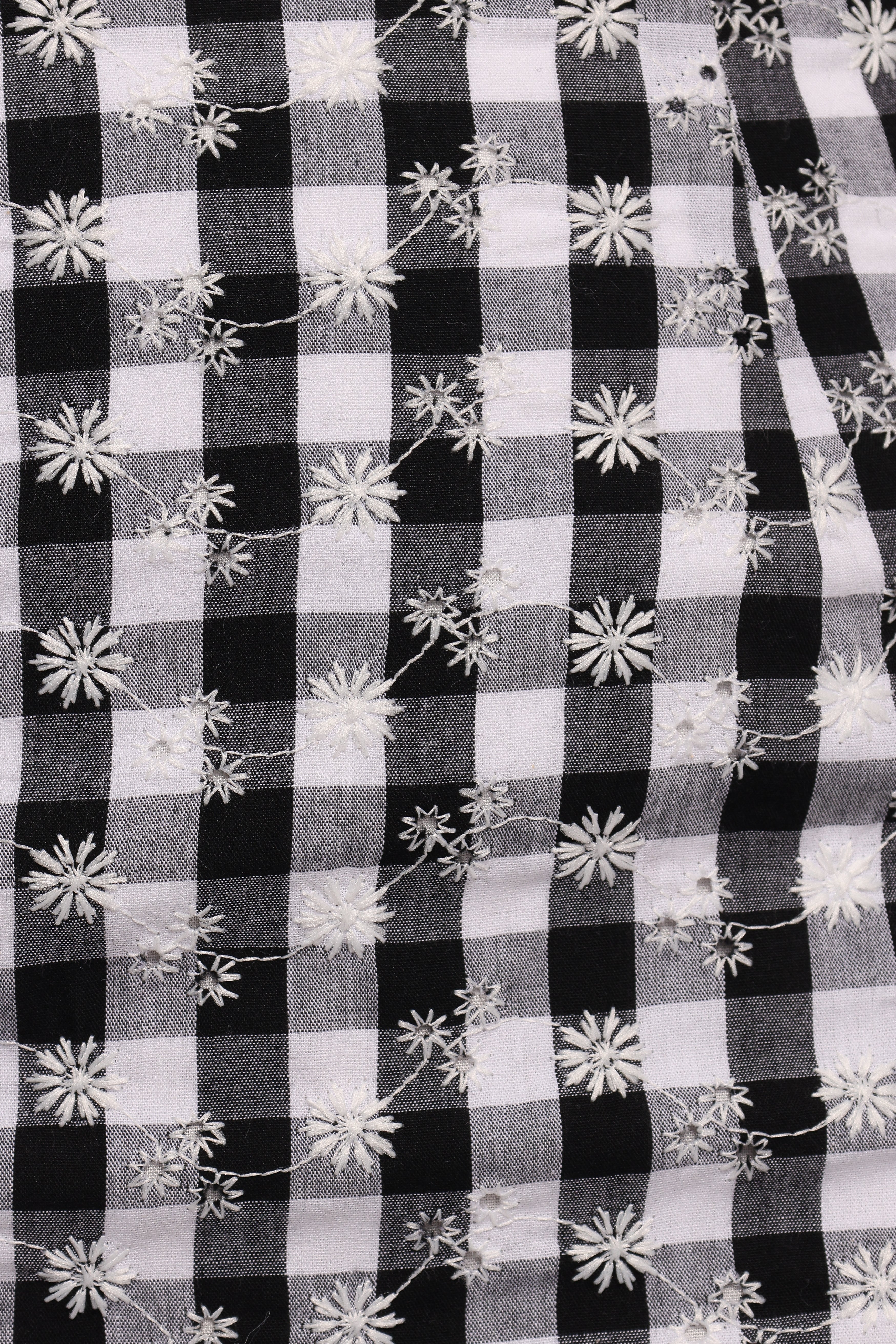 Clement Mini Skirt Black White Gingham