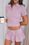 Check The Scores Polo Tee Pink
