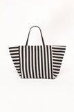 Savannah Beach Bag Black Stripe