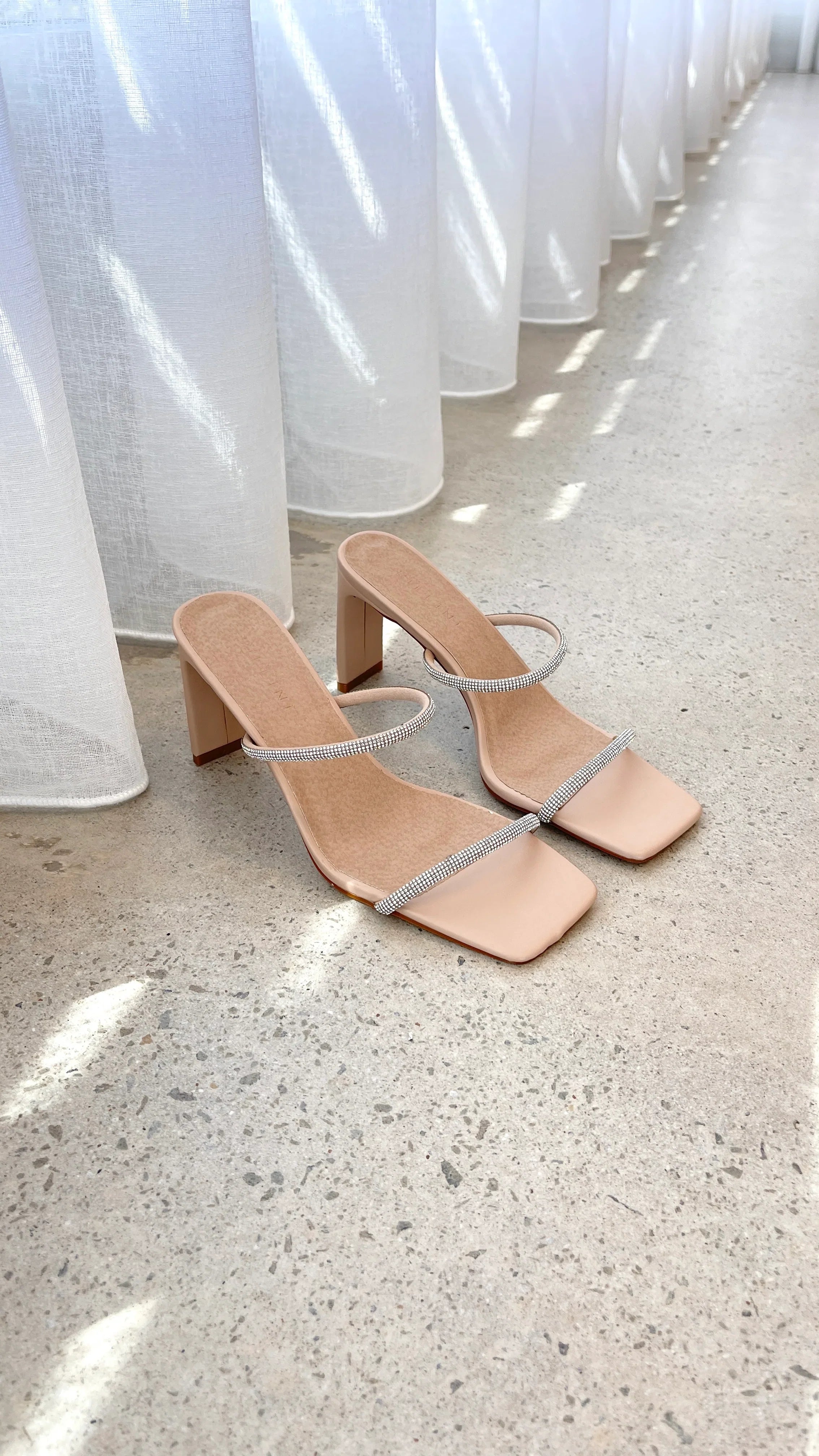 Kallie Heel Nude Diamante