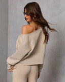 Homebody Honey Off Shoulder Sweatshirt