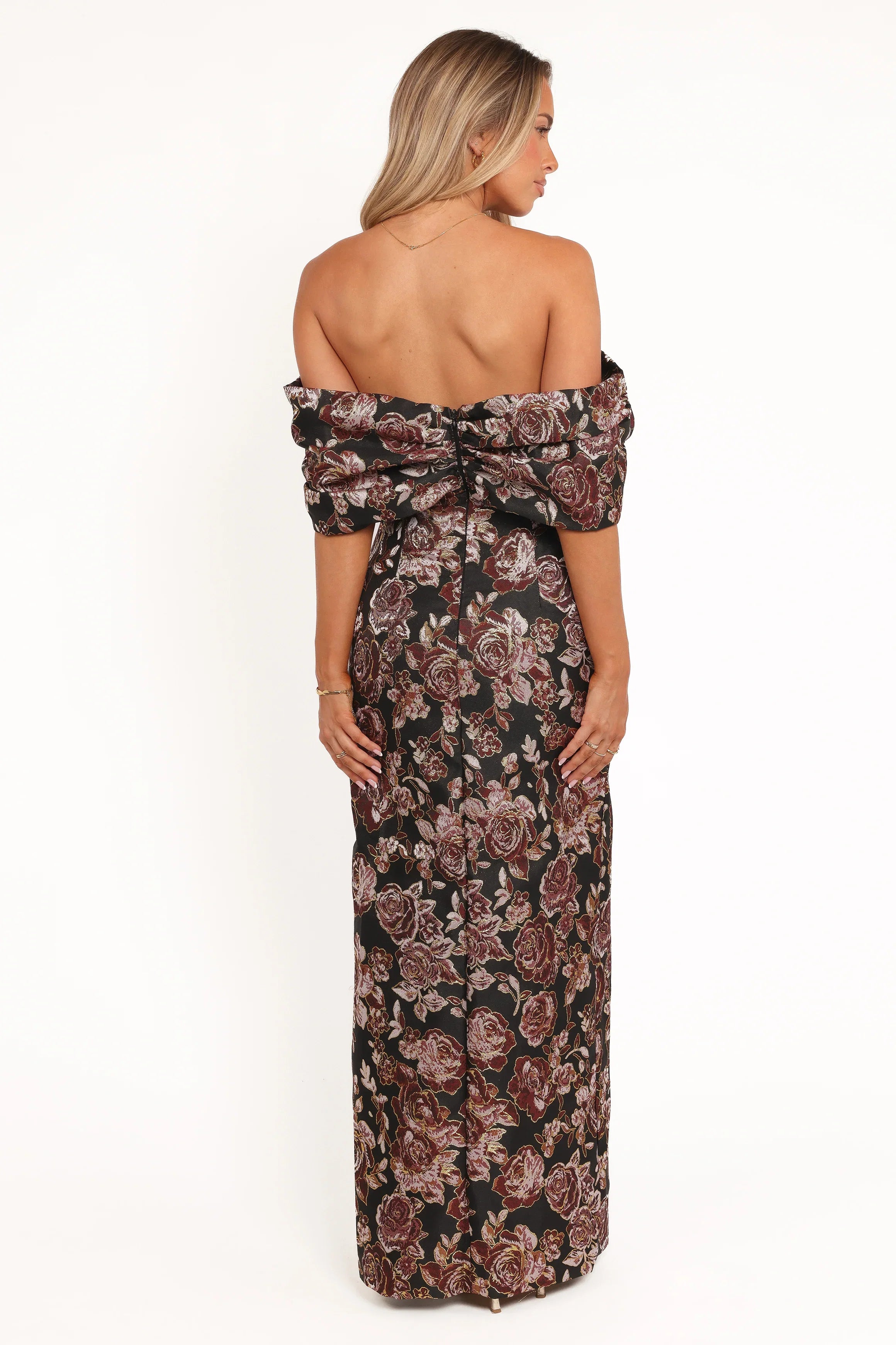 Lilia Maxi Dress Black Floral