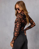 Braylen Mesh Mock Neck Bodysuit