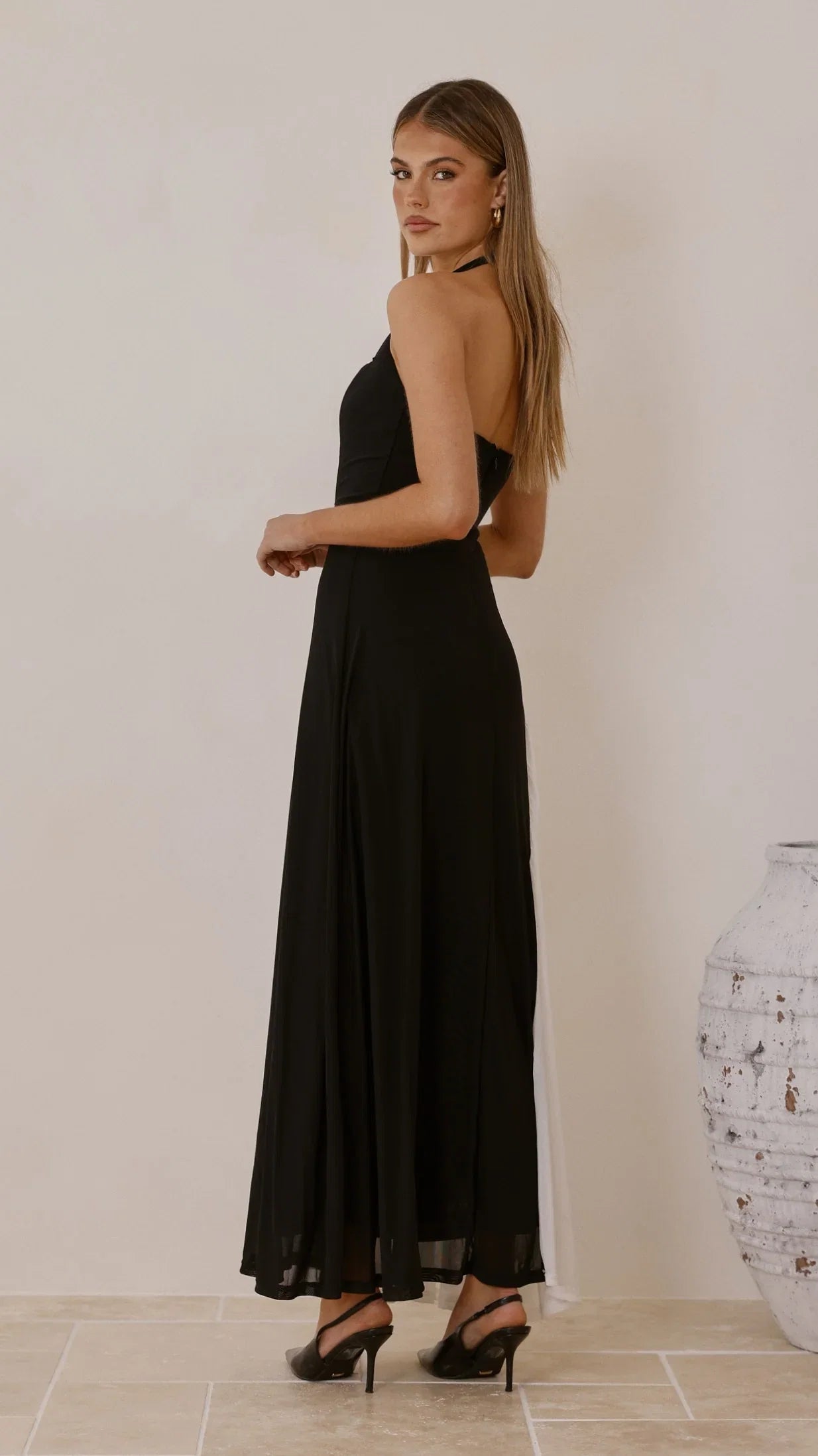 Cia Maxi Dress Black White