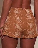 Marciela Stitched Side Tie Mini Skort