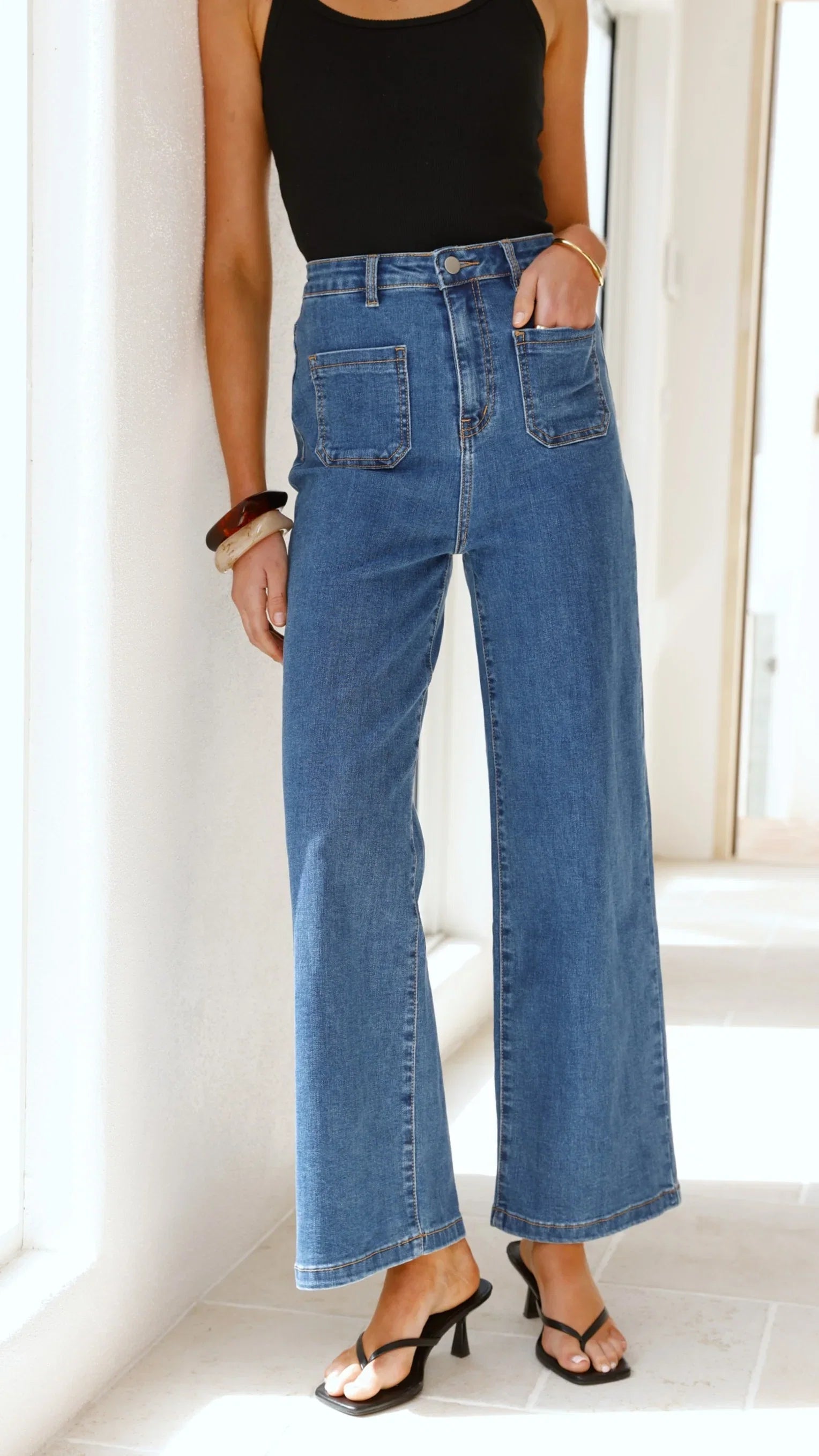 Macadrian Jeans Mid Blue Denim