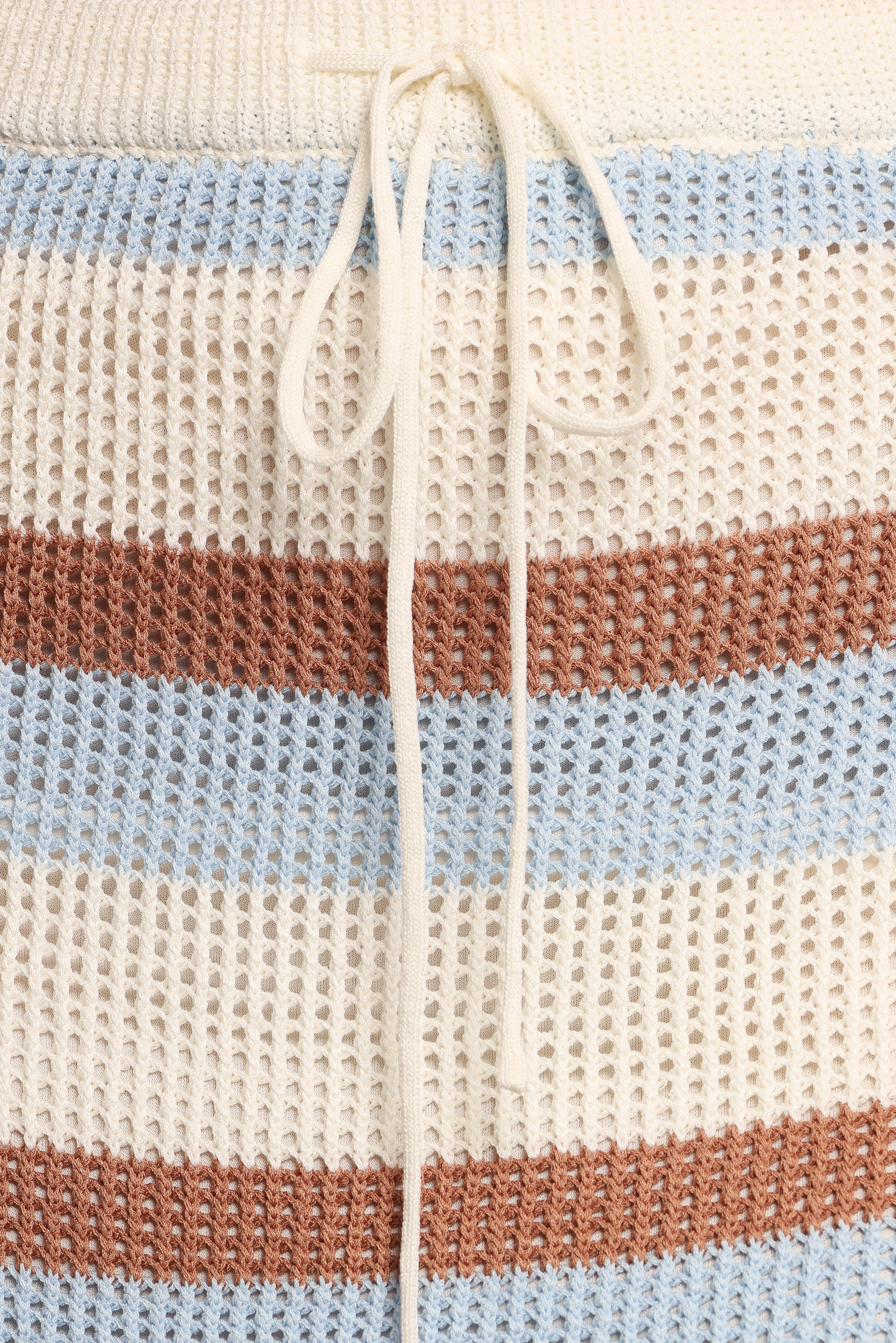 Fawn Knit Mini Skirt Tan Blue