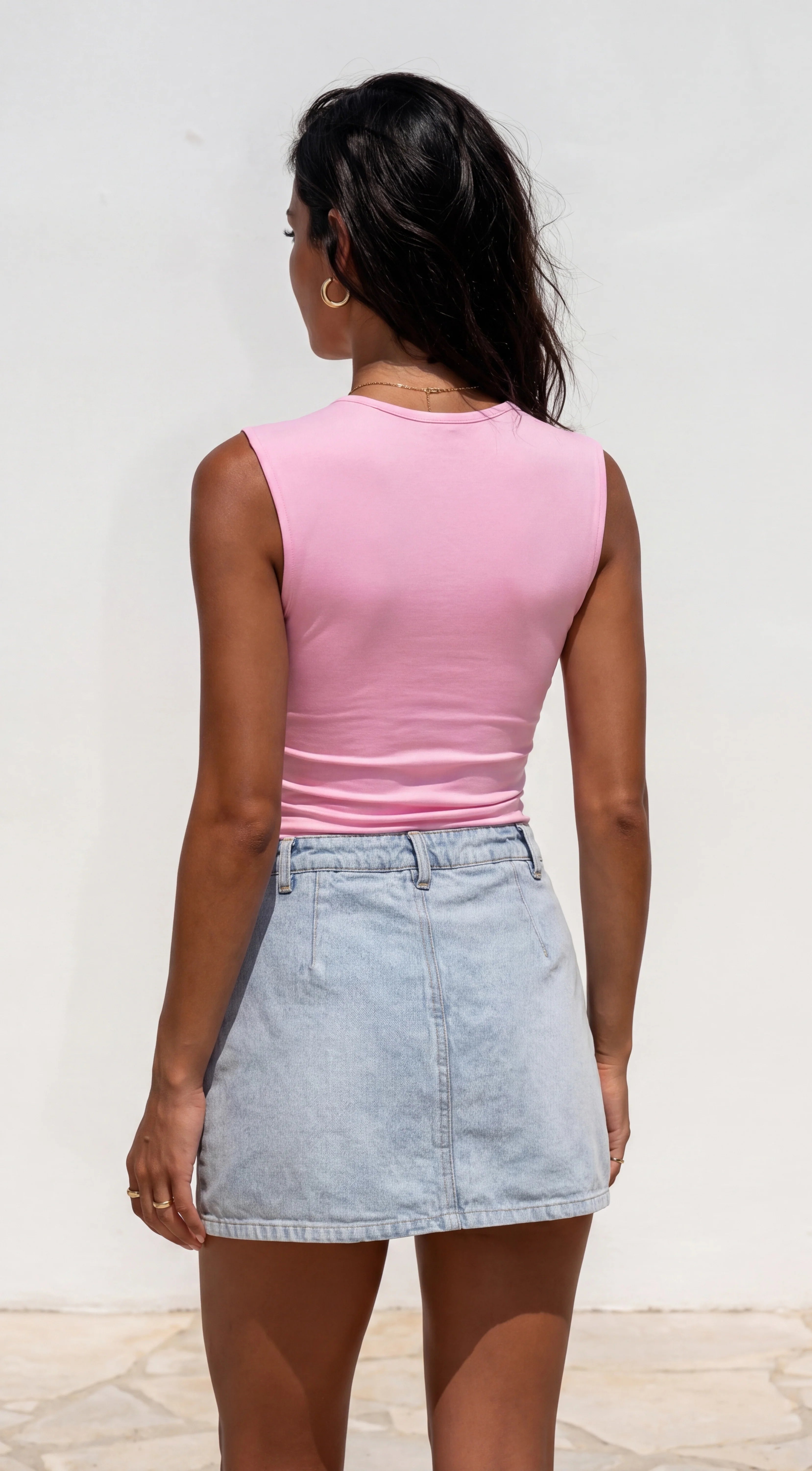 Maren Denim Skort Light Blue Wash