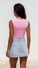 Maren Denim Skort Light Blue Wash
