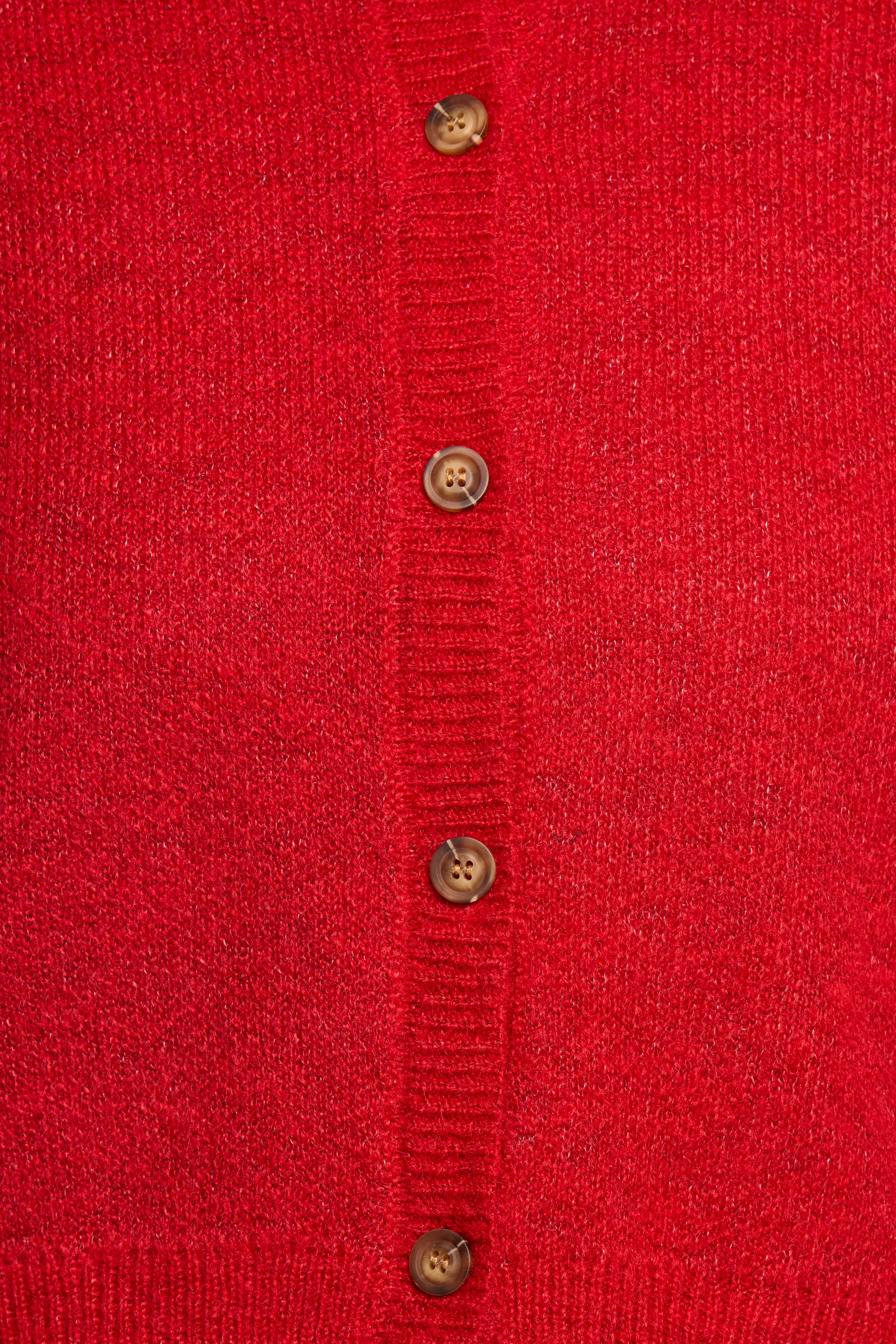 Naya Collar Cardigan Red