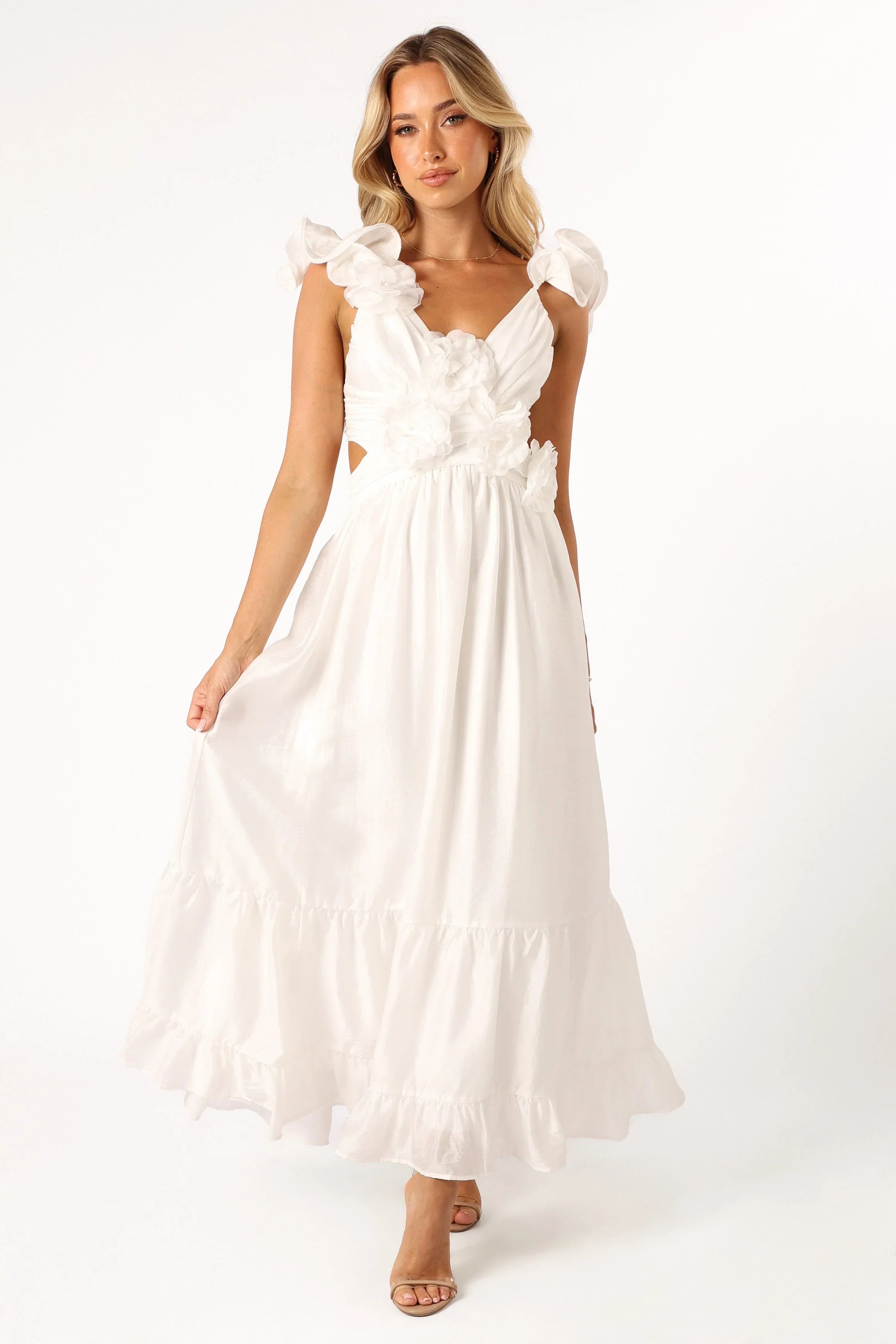 Josey Midi Dress White