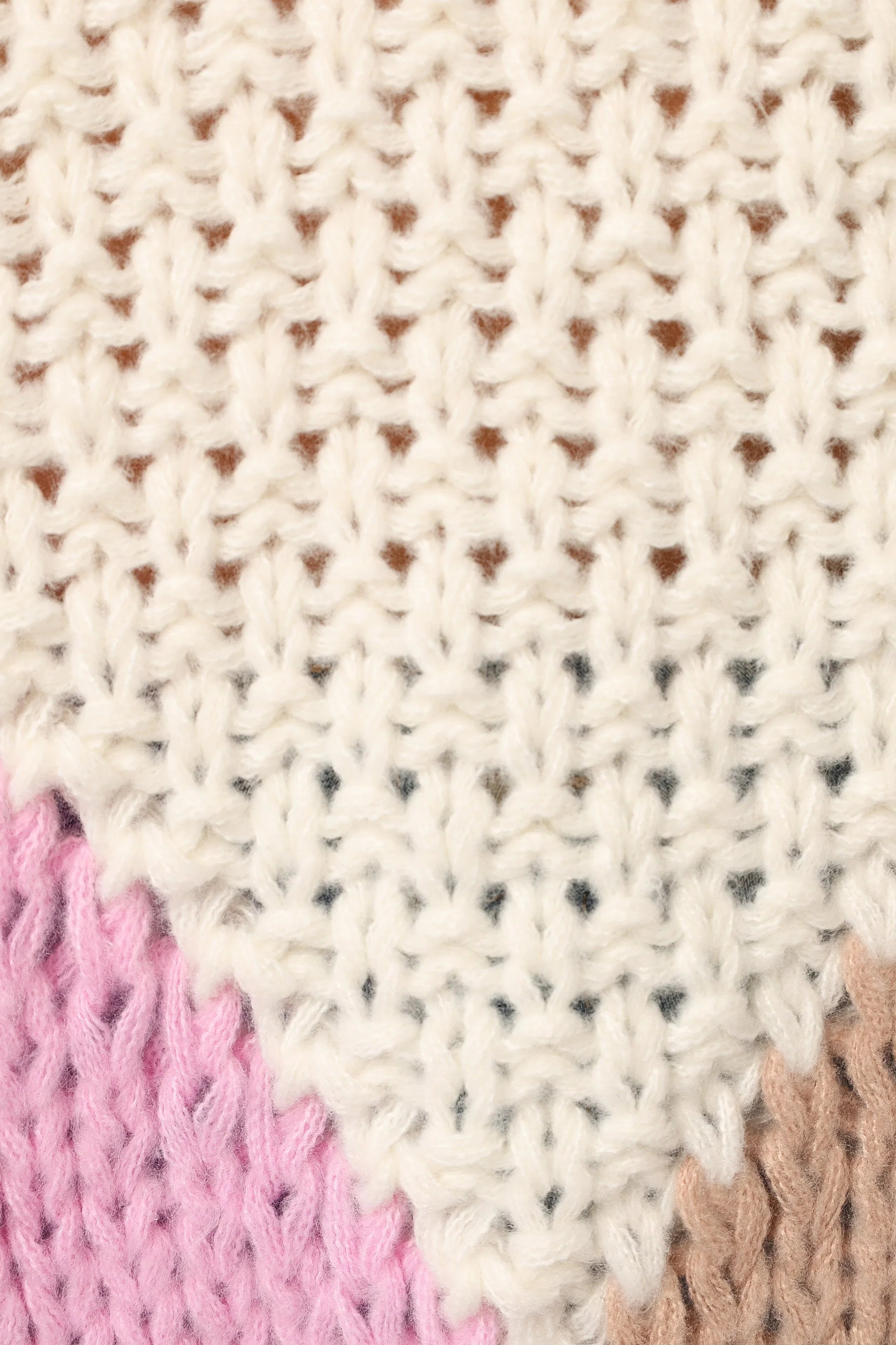 Koda Pattern Knit Sweater Pink Multi