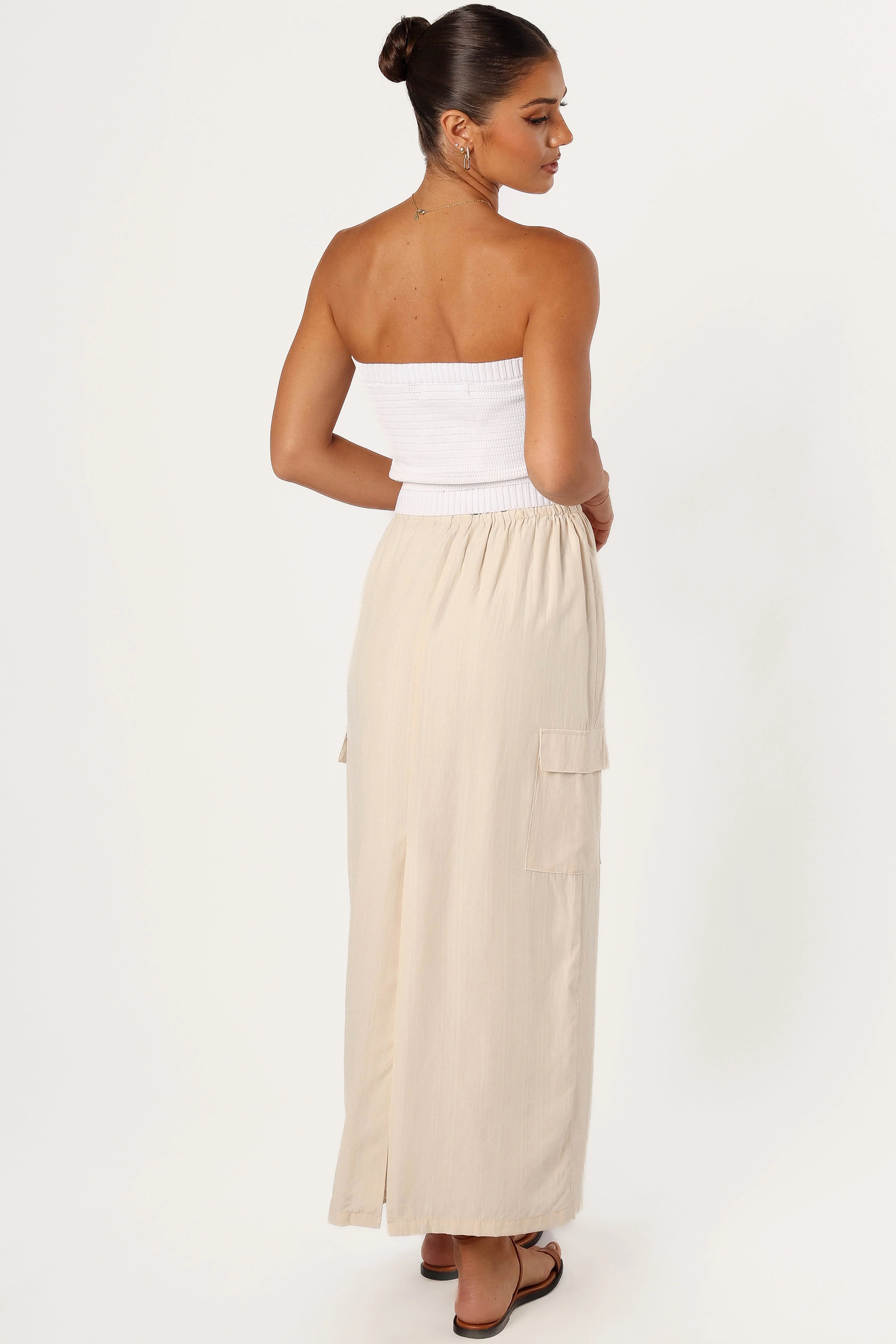 Picilo Long Midi Skirt Stone