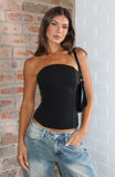 Bye Girl Strapless Bustier Black