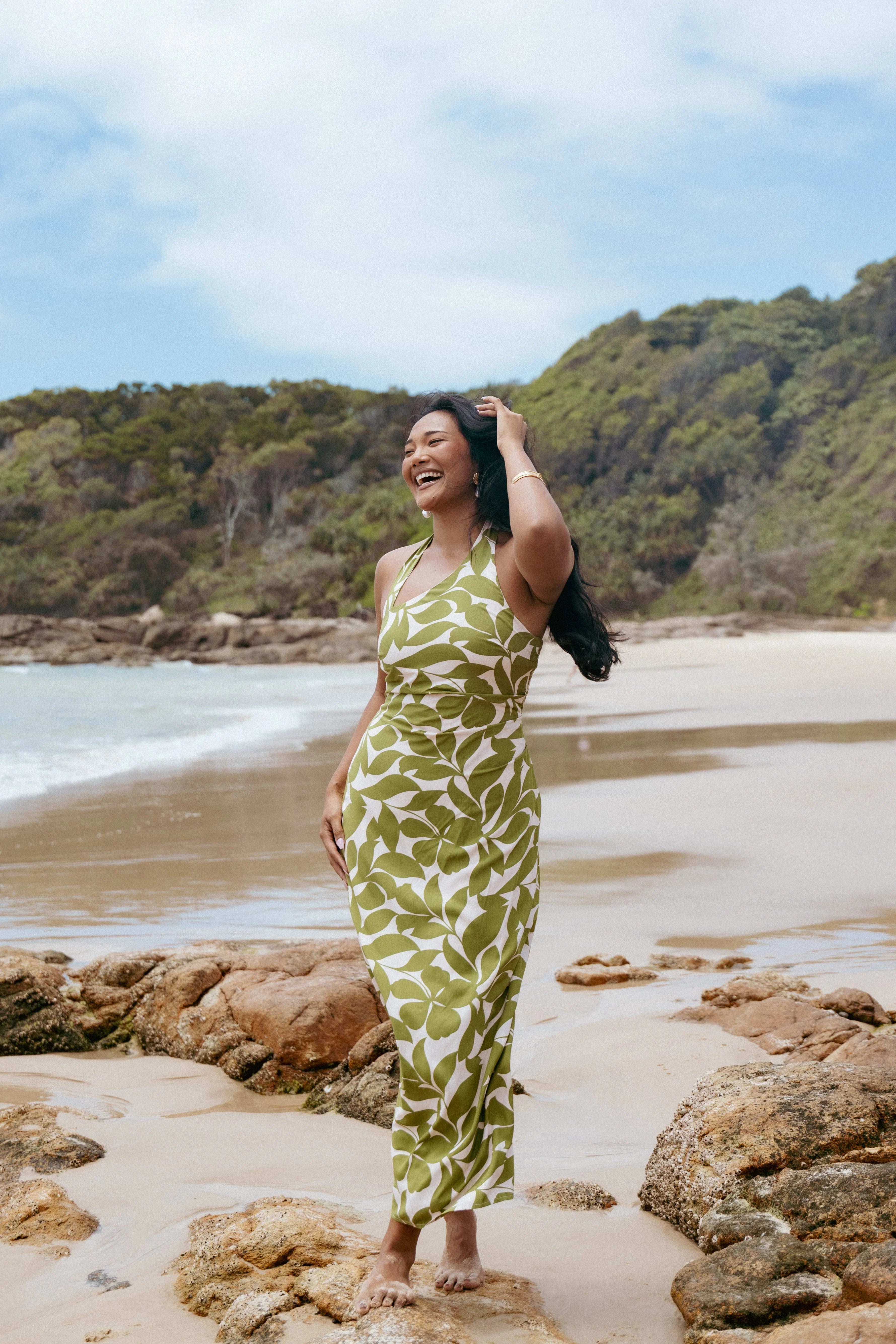 Alexis Maxi Dress Green Floral