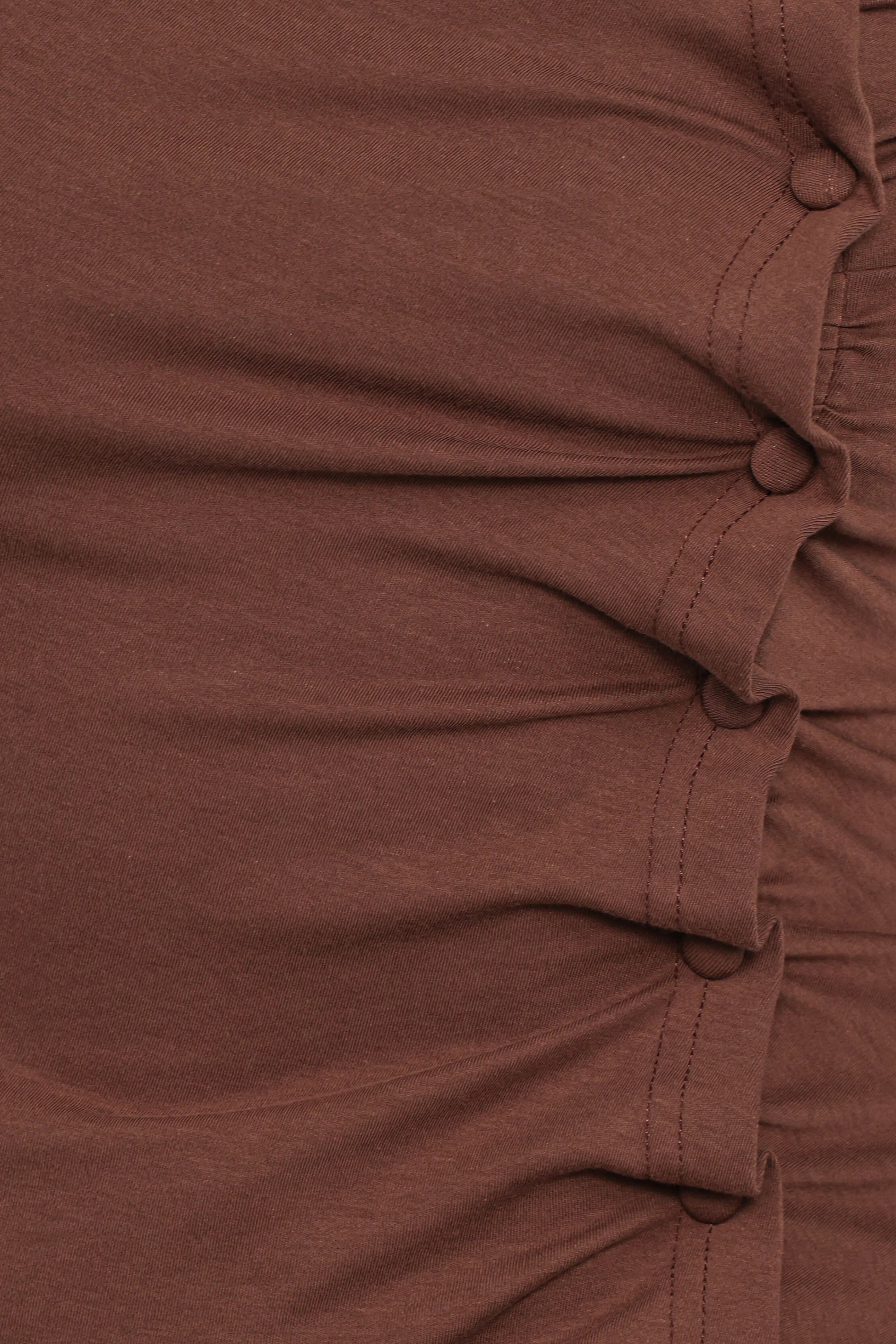 Ethel Asymmetrical Knit Top Chocolate