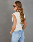 Lead Role Padded Shoulder Vest Top