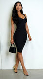 Willow Bandage Midi Dress Black