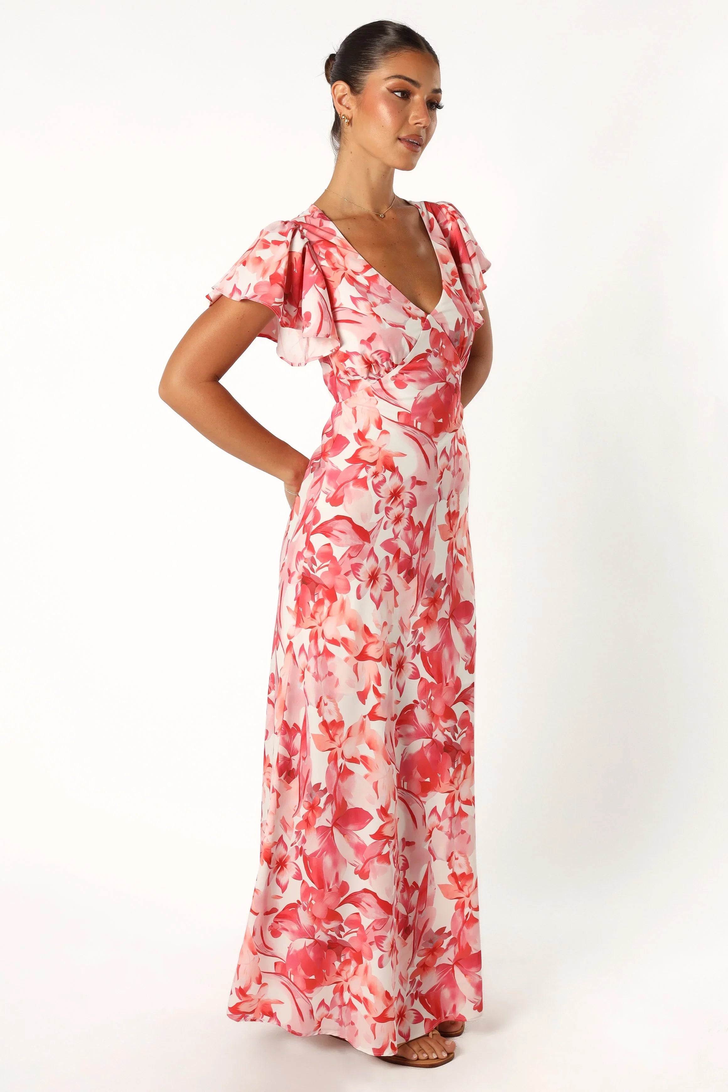 Ramsey Maxi Dress Red Floral