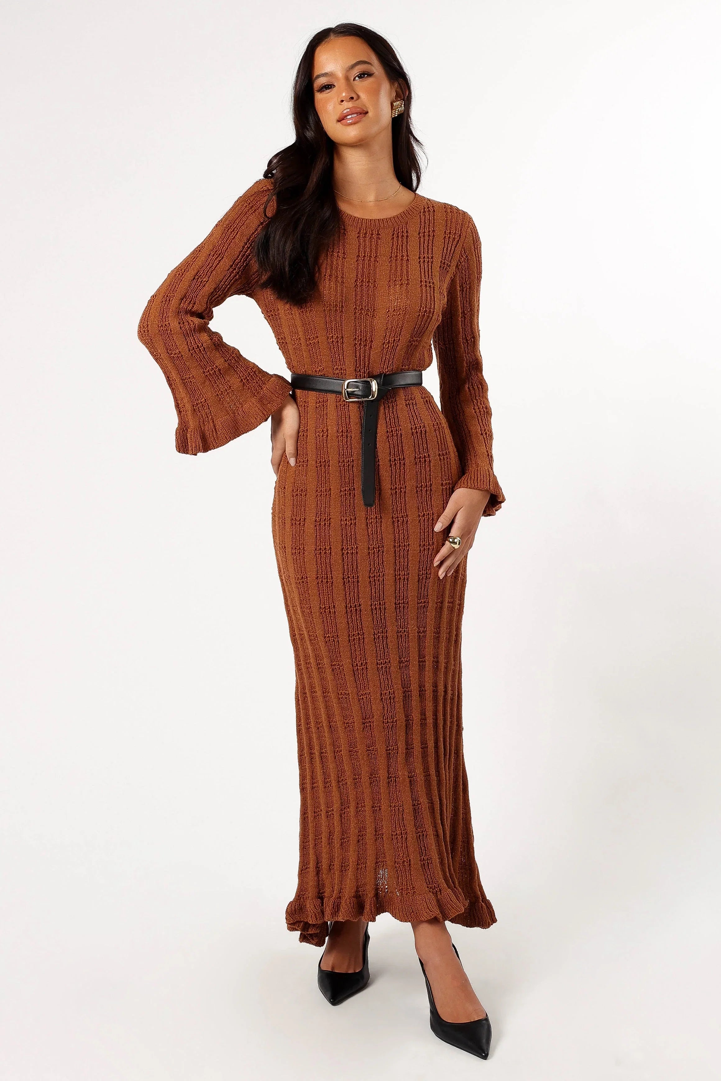 Colter Long Sleeve Maxi Dress Bronze