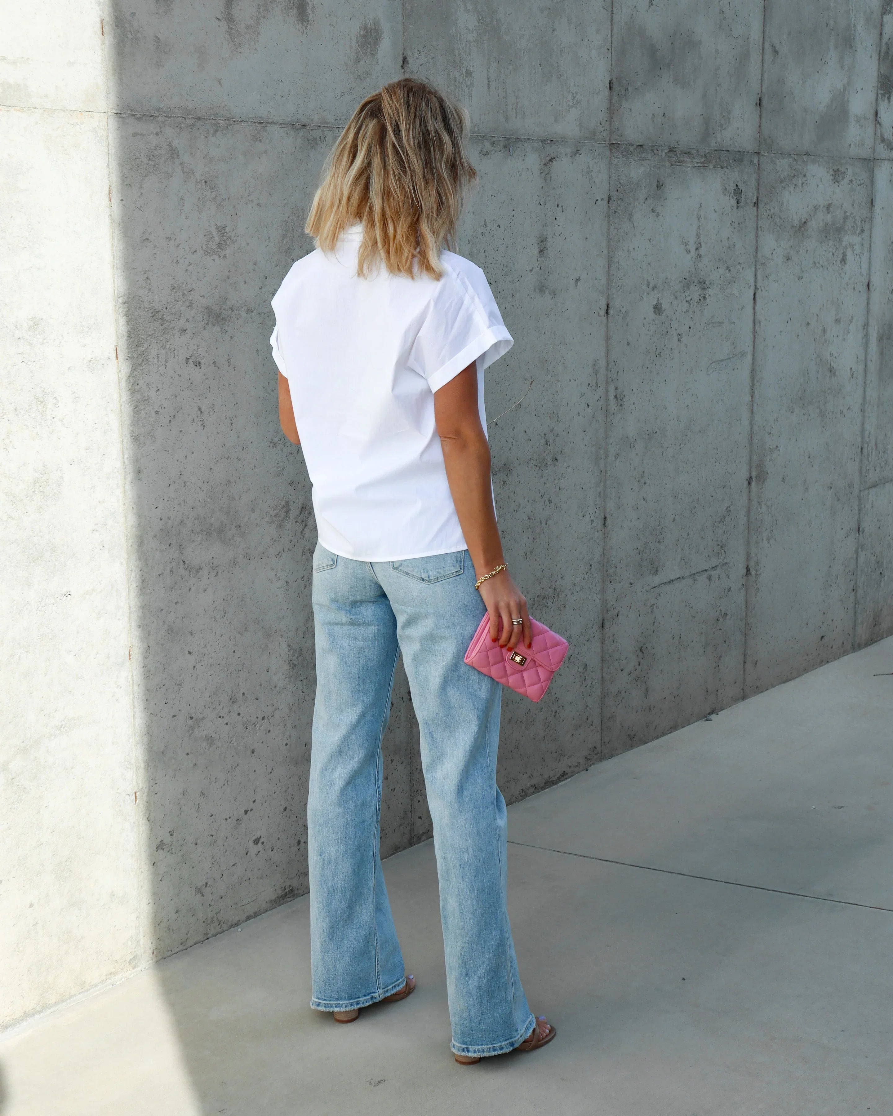 Patty Cotton Blend Button Down Top